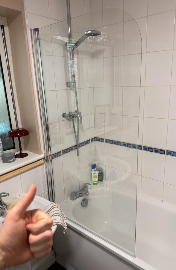 New shower screen fitted New shower screen fitted