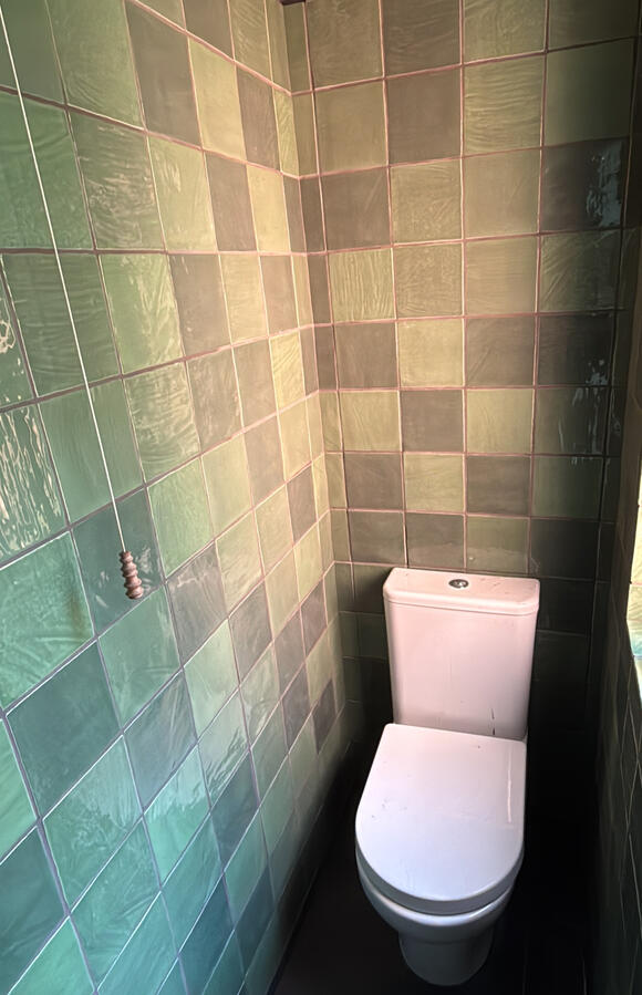 Retiled downstairs bathroom Retiled downstairs bathroom